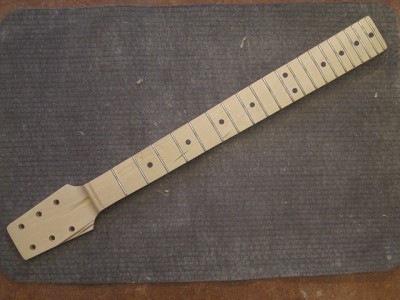 The neck, ready for lacquer.