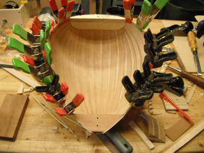 Gluing in solid linings