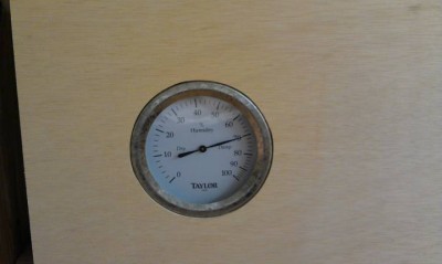 Humidity at 70% now - same as the room