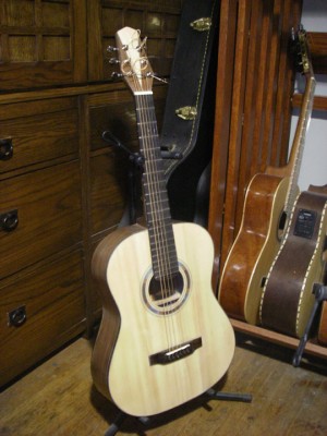 This is a 3/4 size steel string with walnut