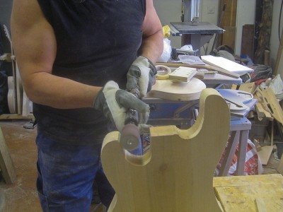 ... and the sanding drum for the less accessible parts.