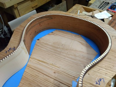 Rosewood veneer as inner surface