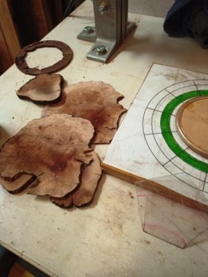 Segment jig and burl pieces