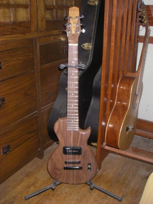 This guitar is walnut and a p90